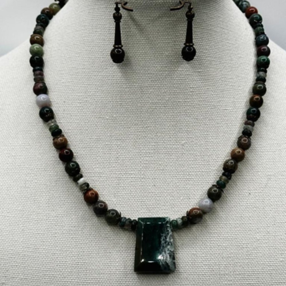 Necklace and earrings